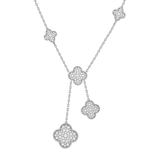 Van Cleef & Arpels Magic 6 Motifs 18K White Gold Diamond Alhambra Necklace