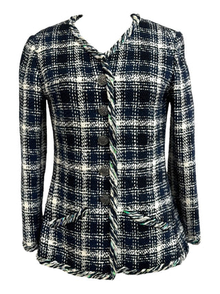 Chanel Riviera Navy Tweed Rope-Trim Jacket