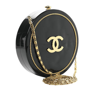Chanel Limited Edition Black Resin Crystal CC Owl Bag