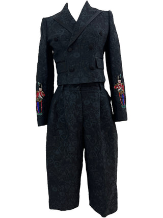Dolce & Gabbana Limited Edition Buckingham Palace Embellishment Copped Jacket & Trousers
