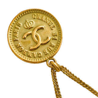 Chanel 1990's Gold Coin Classic Flap Bag Brooch
