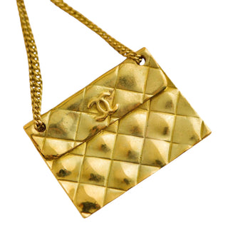 Chanel 1990's Gold Coin Classic Flap Bag Brooch