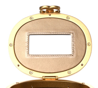 Chanel Crown Box Vanity Shoulder Bag In Black Quilted Lambskin With Gold Hardware