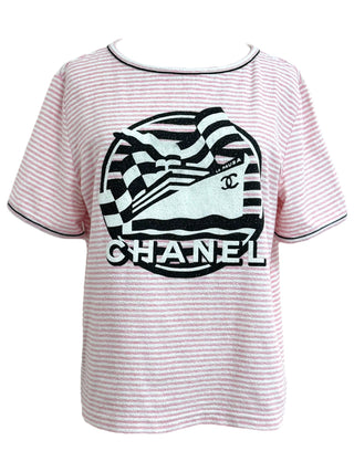 Chanel Pink La Pausa Striped Riviera Tee