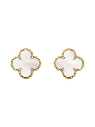 Van Cleef & Arpels Vintage Alhambra 1 Motif Mother of Pearls Earrings