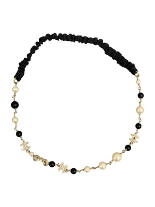 Chanel Faux Pearl CC Headband