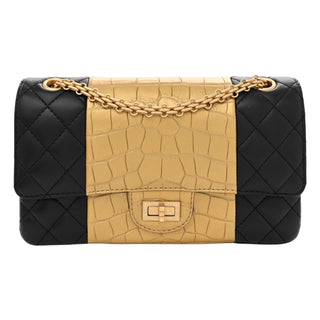 Chanel Lambskin Metallic Calfskin Crocodile Embossed 2.55 Reissue Flap Bag