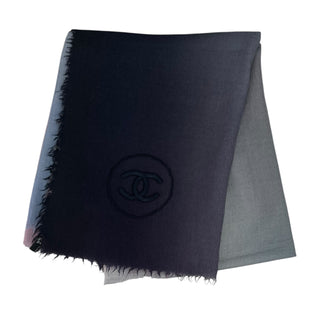 Chanel Gradient Blue Cashmere Scarf