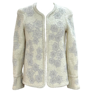 Chanel Beige Crystal Embellished Jacket