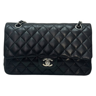 Chanel Black Quilted Lambskin Medium Double Flap With Palladium Hardware