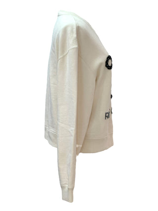 Chanel Ivory 31 Rue Cambon Camellia Embellished Sweatshirt
