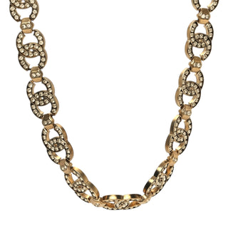 Chanel Gold Crystal CC Link Chain Choker