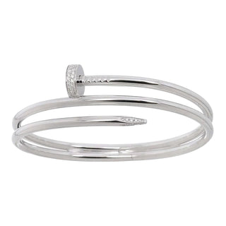 Cartier Juste Un Clou Double Wrap White Gold Diamond Bracelet
