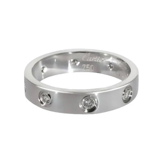 Cartier White Gold & 8 Diamond Love Ring