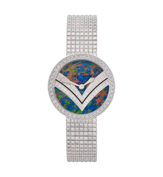 Louis Vuitton Opal And Diamond Pavé Wristwatch