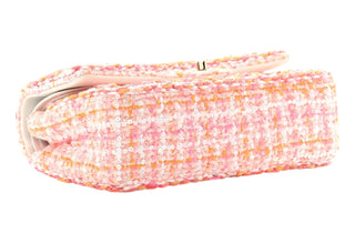 Chanel Multicoloured Tweed Braid Medium Sequin Double Flap Bag With GHW
