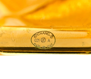 Chanel Gold Strauss Pearl Crystal Quilted Hinged Cuff Set Of 2