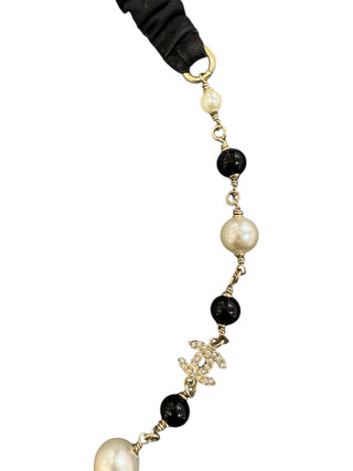 Chanel Faux Pearl CC Headband