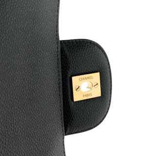 Chanel Black Caviar Jumbo Double Flap With Gold Hardware