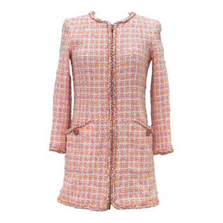Chanel Pink & Orange Tweed Evening Jacket with Sequin Detailing