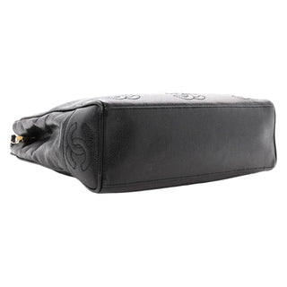 Chanel Black Caviar CC Square Shoulder Bag With Gold Hardware