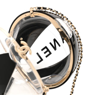 Chanel Black Plexiglass Coco Beach Ball Minaudière Clutch Bag