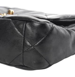 Chanel Black Lambskin Quilted Medium Chanel 19 Flap Bag
