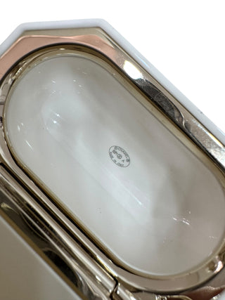 Chanel White Camélia CC Pearl AirPods Case Minaudière Bag