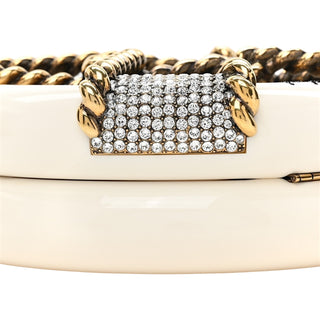 Chanel White Resin Crystal Rescue Wheel Minaudière Bag