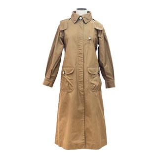 Chanel Brown Cotton Longline Trench Coat