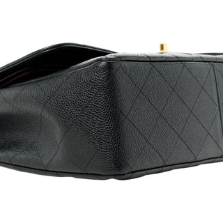 Chanel Black Caviar Jumbo Double Flap With Gold Hardware