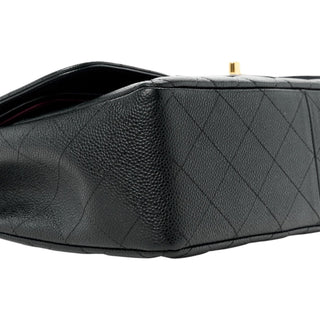 Chanel Black Caviar Jumbo Double Flap With Gold Hardware