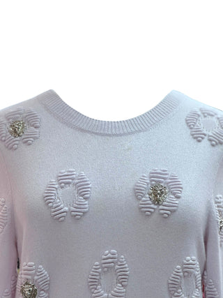 Chanel Lilac Knit Sweater With Lion Embellishments