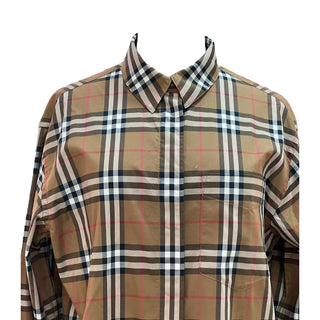 Burberry Beige Checkered Cotton Shirt