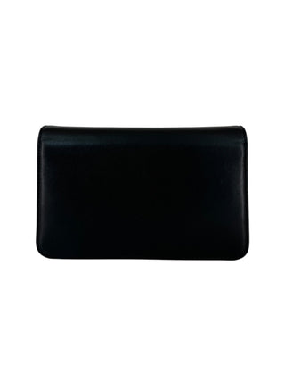 Chanel Black Lambskin Silver CC Wallet On Chain Bag