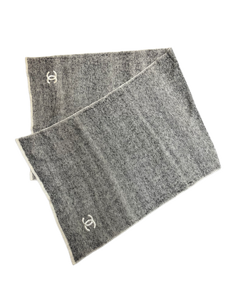 Chanel Grey Cashmere Scarf