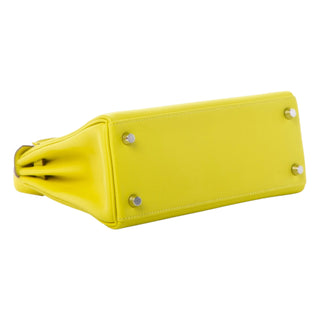 Hermes Kelly 25 Lime In Swift Leather With Palladium Hardware