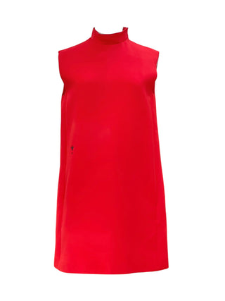 Christian Dior Red Retro High-Neck Sleeveless Mini Dress