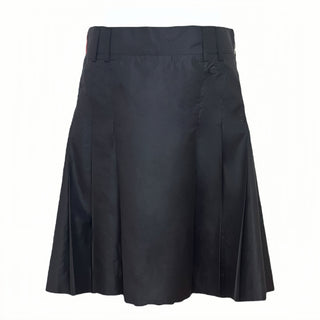 Chanel Black Silk Pleated Skirt