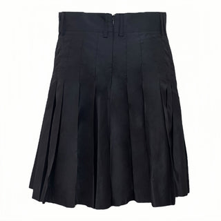 Chanel Black Silk Pleated Skirt