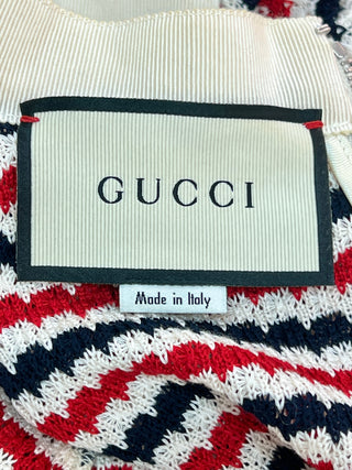 Gucci Bow Embellished Crochet Knit Dress