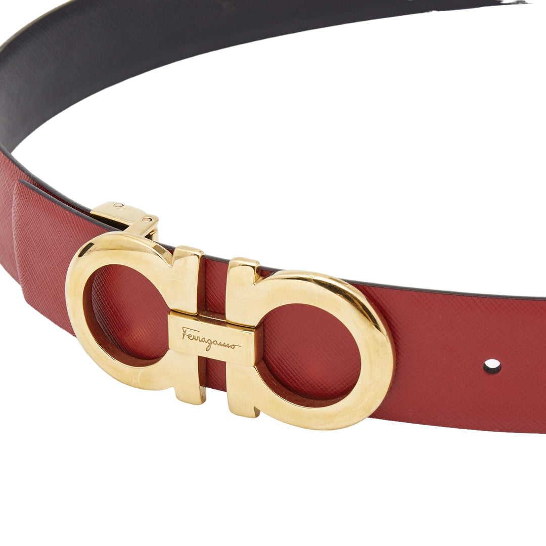 Ferragamo belt red and black hotsell