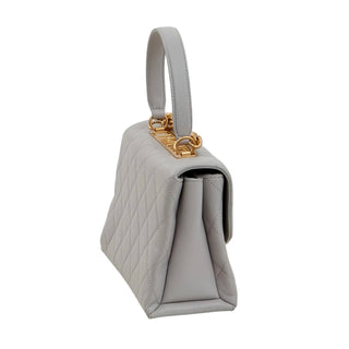 Chanel Grey Lambskin Leather Ghw Treddy CC Trendy Bag