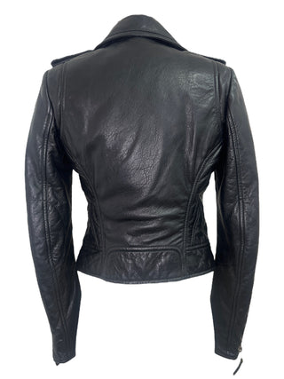 Balenciaga Black Lambskin Leather Biker Jacket