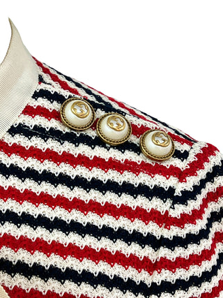 Gucci Bow Embellished Crochet Knit Dress