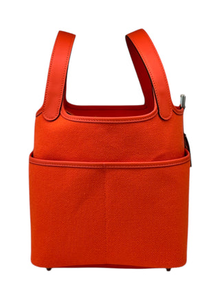 Hermès Neon Orange Cargo Picotin 18 With PHW