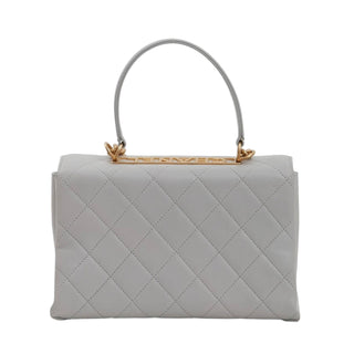 Chanel Grey Lambskin Leather Ghw Treddy CC Trendy Bag