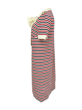 Gucci Bow Embellished Crochet Knit Dress