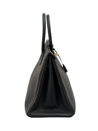 Hermes Black Birkin 35 Ardennes Leather With GHW