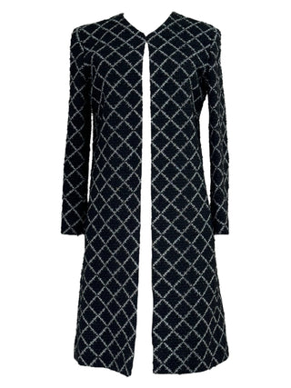 Chanel Black Diamond Checkered Tweed Jacket